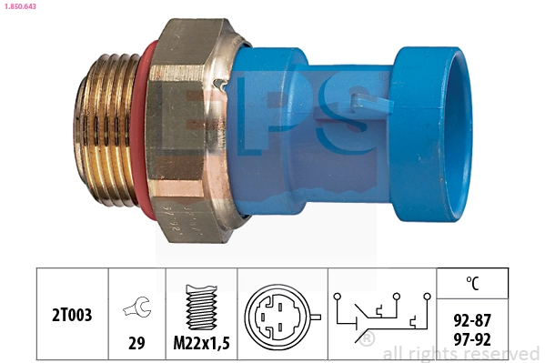 Comutator temperatura, ventilator radiator