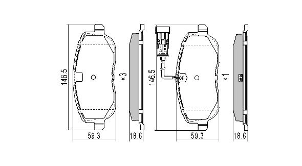 Set placute frana,frana disc