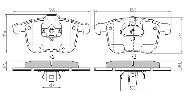 Set placute frana,frana disc