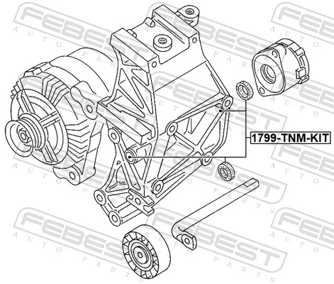 Set reparatie brat tensionare curea trapezoidala