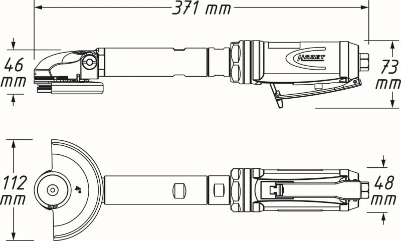 Polizor unghiular (aer comprimat)