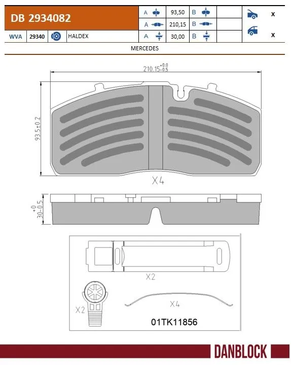 Set placute frana