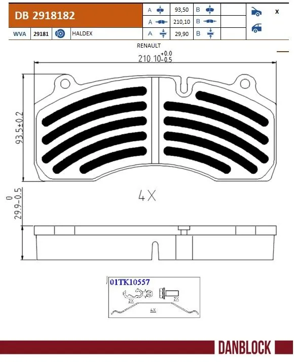 Set placute frana