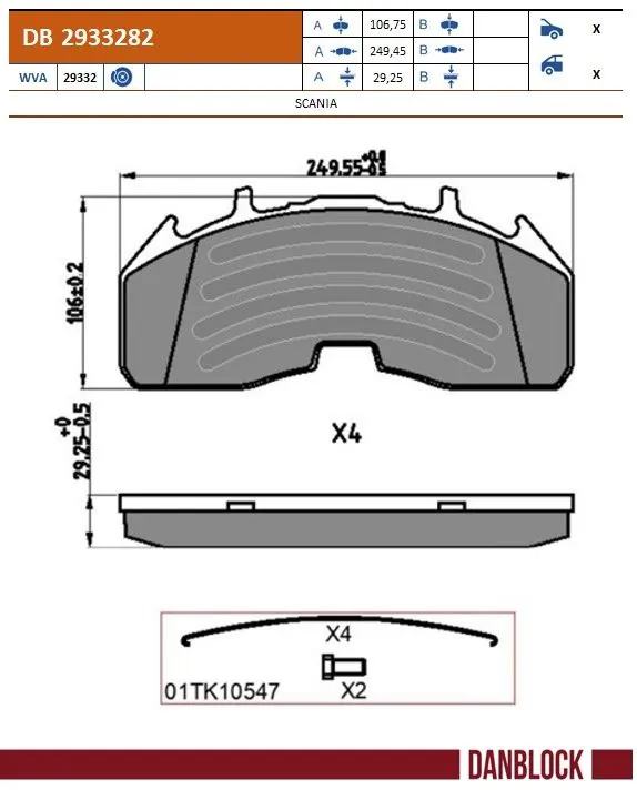 Set placute frana