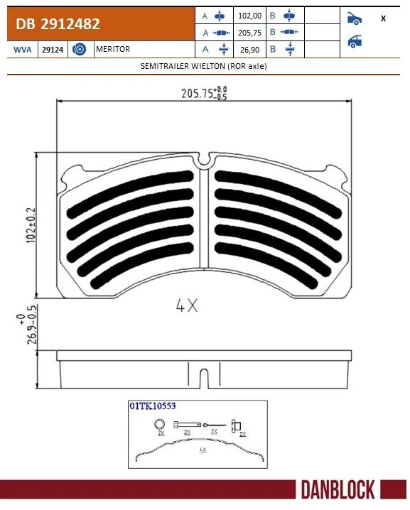 Set placute frana