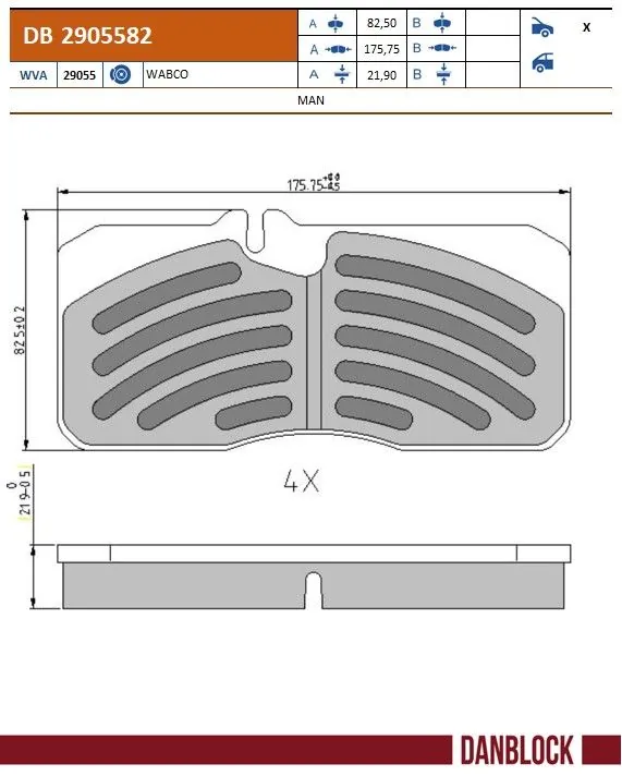 Set placute frana