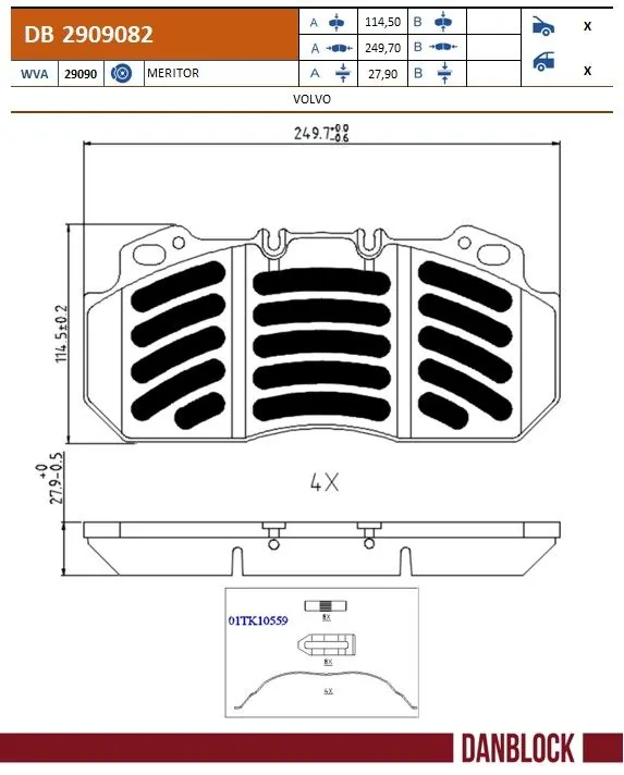 Set placute frana