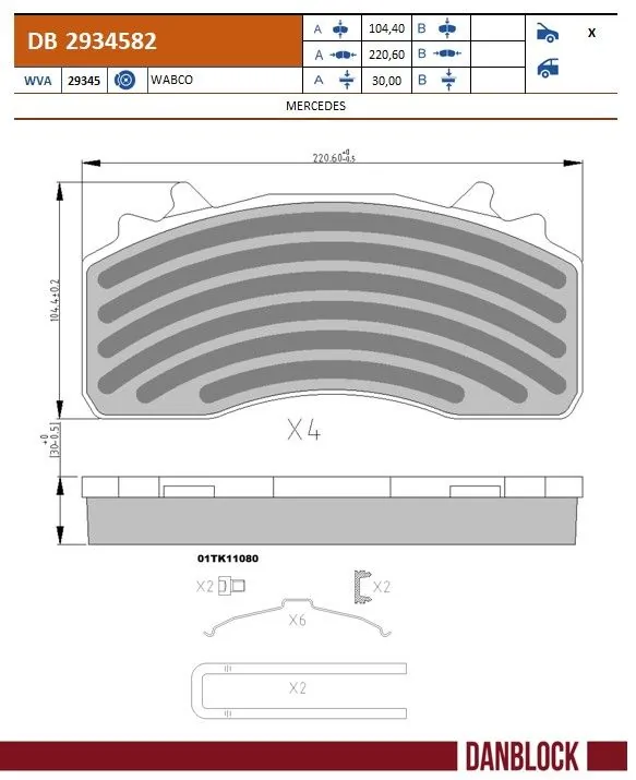 Set placute frana