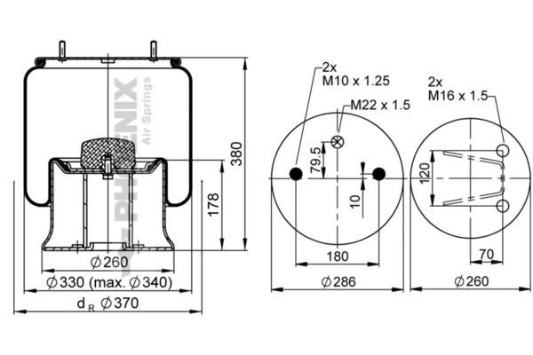 Burduf suspensie pneumatica