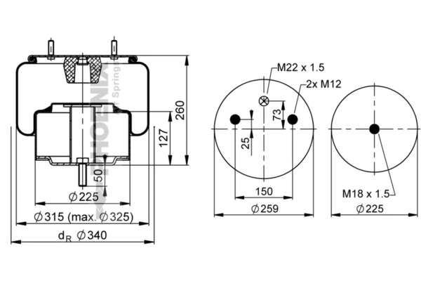 Burduf suspensie pneumatica
