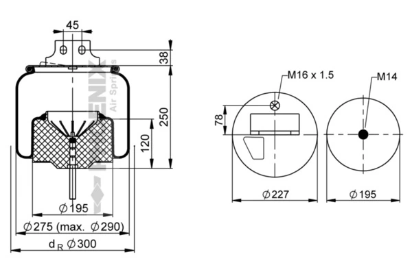 Burduf suspensie pneumatica