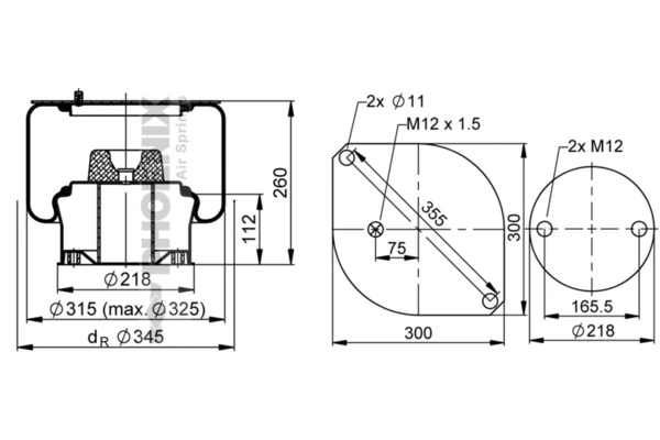 Burduf suspensie pneumatica