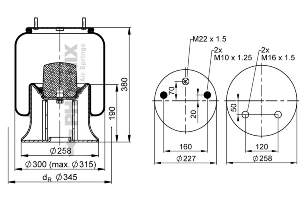 Burduf suspensie pneumatica