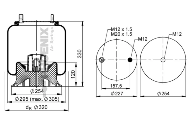 Burduf suspensie pneumatica