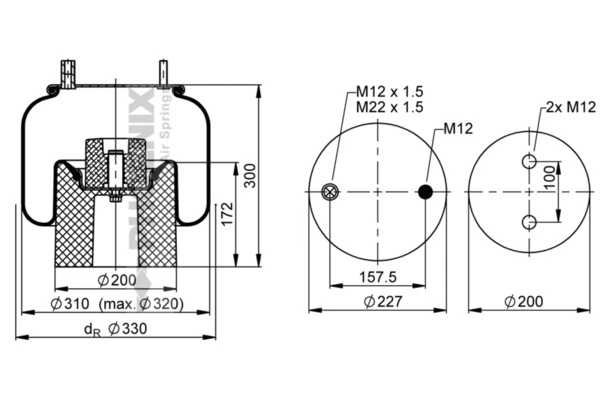 Burduf suspensie pneumatica