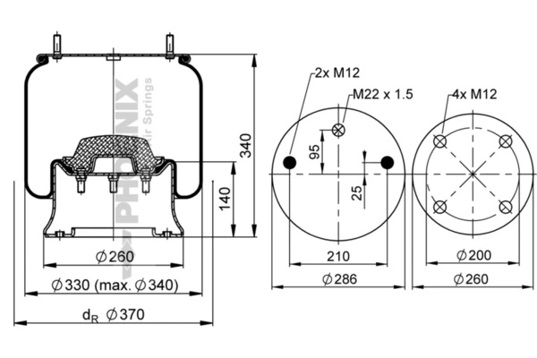 Burduf suspensie pneumatica