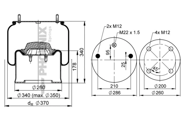 Burduf suspensie pneumatica