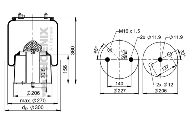 Burduf suspensie pneumatica