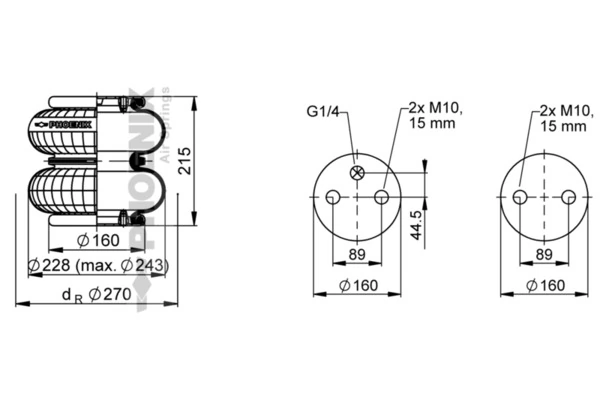 Burduf suspensie pneumatica