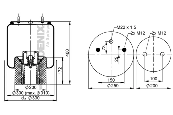 Burduf suspensie pneumatica