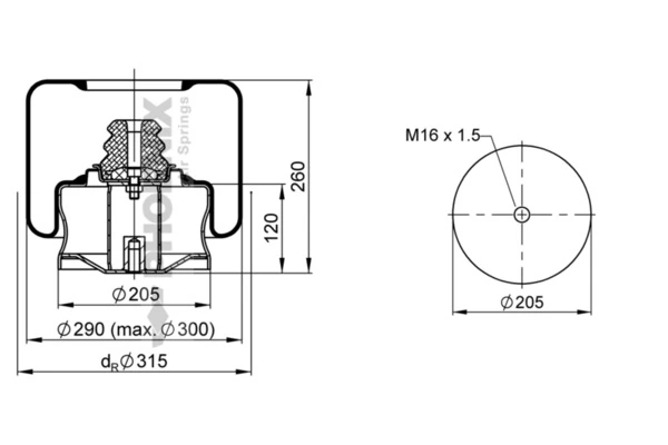 Burduf suspensie pneumatica