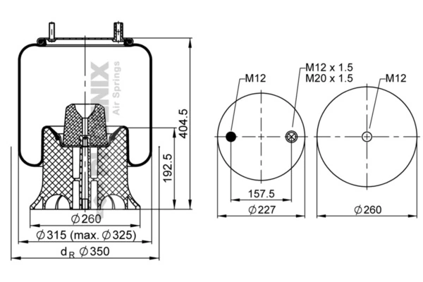 Burduf suspensie pneumatica
