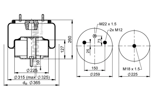 Burduf suspensie pneumatica