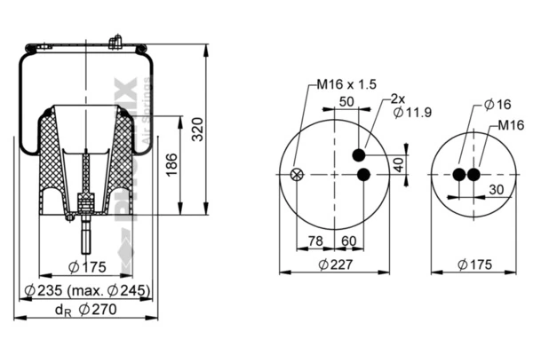 Burduf suspensie pneumatica