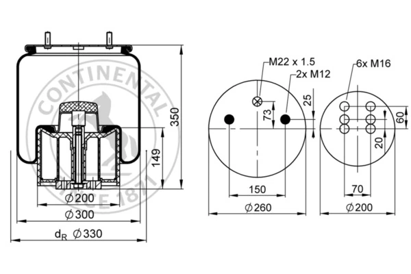 Burduf suspensie pneumatica