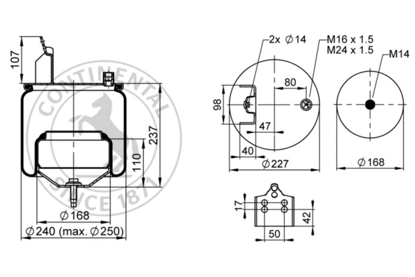 Burduf suspensie pneumatica