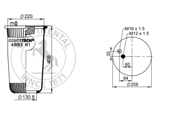 Burduf suspensie pneumatica