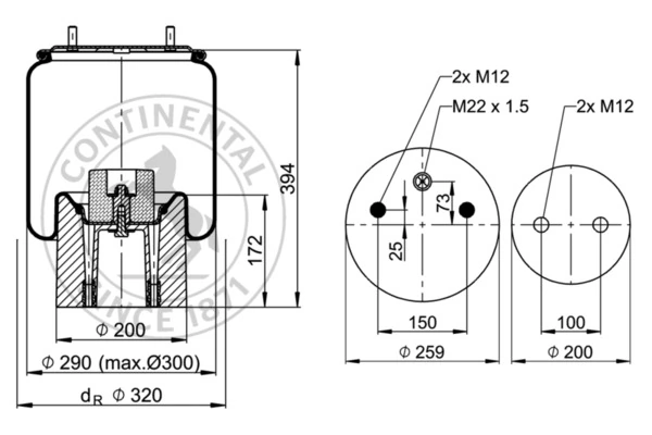Burduf suspensie pneumatica