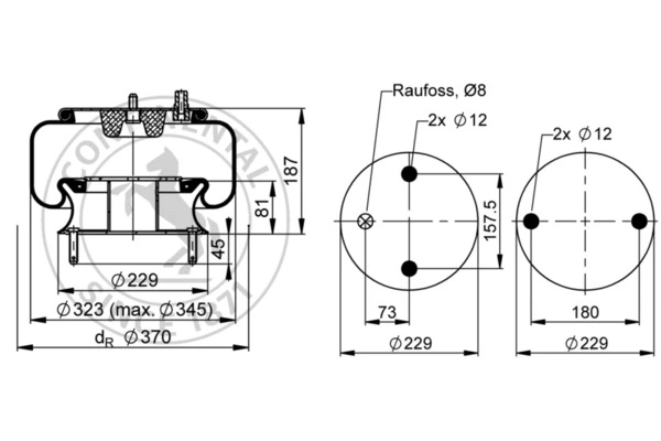 Burduf suspensie pneumatica