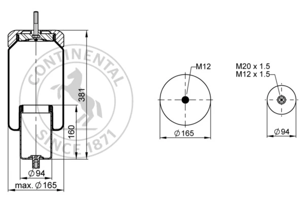 Burduf suspensie pneumatica