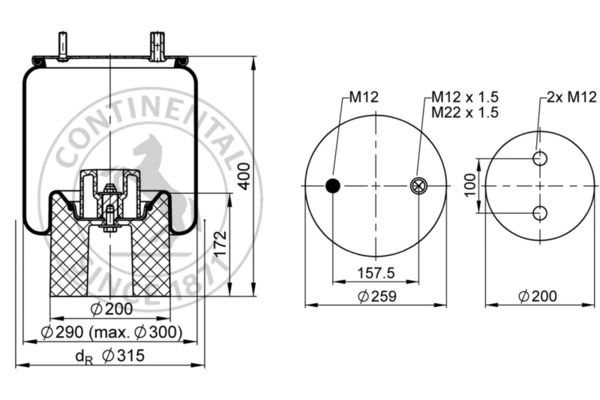 Burduf suspensie pneumatica