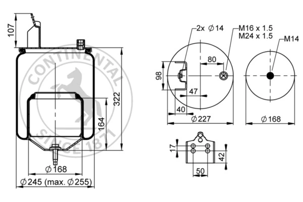 Burduf suspensie pneumatica