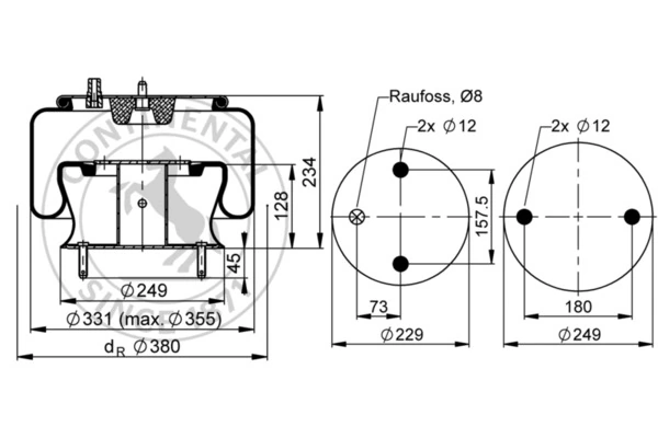 Burduf suspensie pneumatica