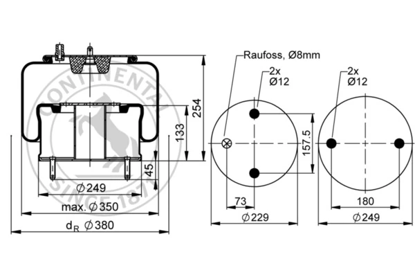 Burduf, suspensie pneumatica