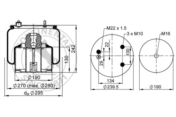 Burduf suspensie pneumatica