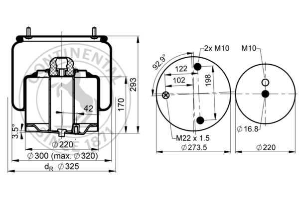 Burduf suspensie pneumatica