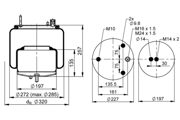 Burduf suspensie pneumatica