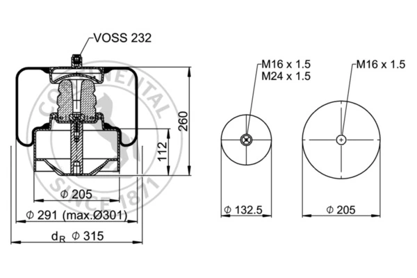 Burduf suspensie pneumatica