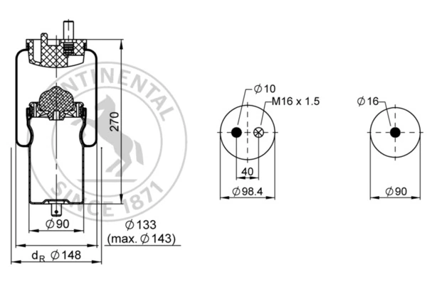 Burduf suspensie pneumatica