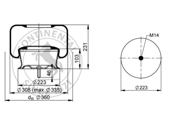 Burduf suspensie pneumatica