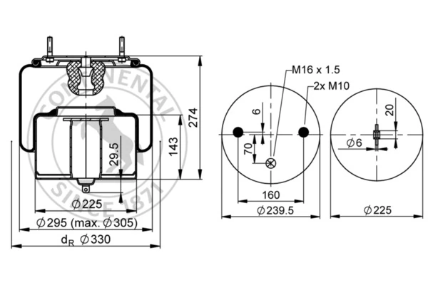 Burduf suspensie pneumatica