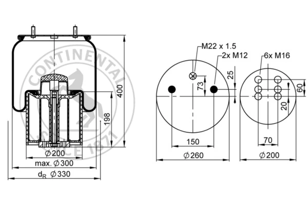 Burduf suspensie pneumatica