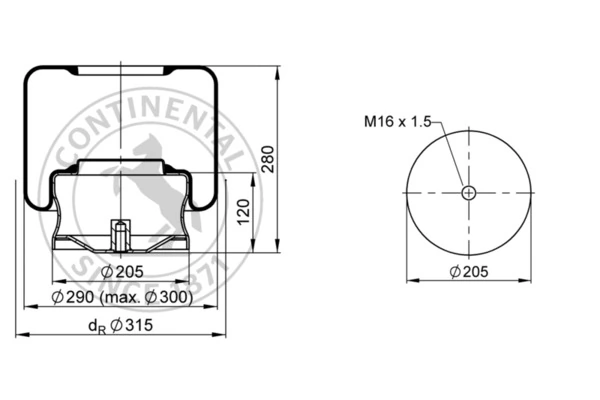 Burduf suspensie pneumatica