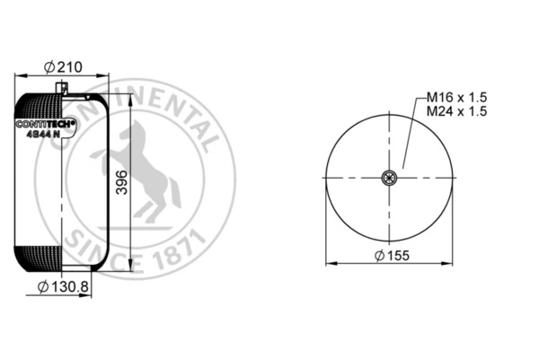 Burduf suspensie pneumatica