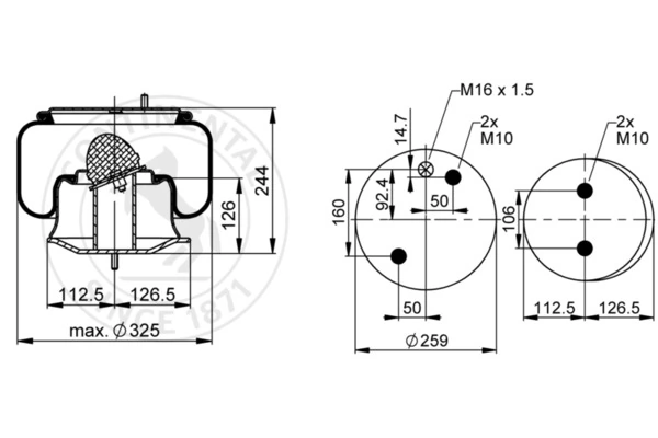 Burduf, suspensie pneumatica
