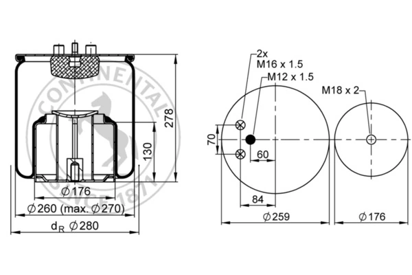 Burduf suspensie pneumatica